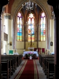 Wnętrze poewangelickiego kościoła z XVIII w.