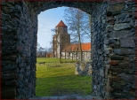 Zamek w  Toszku - widok na wie zamkow
