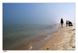 Łeba - plaża we mgle