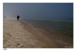 Łeba - plaża we mgle