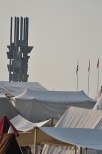 Grunwald 2010 - rycerskie namioty u stp Pomnika Zwycistwa