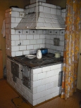 Białowieża. Aktualnie użytkowana kuchnia w domu przy ul. A. Waszkiewicza.