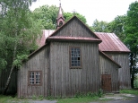 Drewniany kościół p.w. Najświętszego Serca Pana Jezusa z 1928r w Sokolnikach.