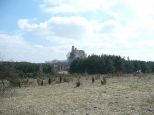 Zamek Bobolice w trakcie odbudowy