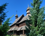 Grnolski Park Etnograficzny. XVIII wieczny drewniany koci z Nieboczw