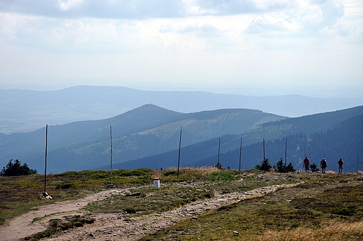 Widok ze Śnieżnika na zachód