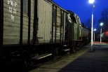 Skansen kolejowy w Chabówce nocą