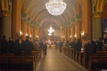 Bielsko Biaa noc - wntrze katedry w. Mikoaja