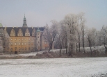 Zamek Ksicy w zimowej szacie