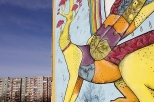 Murale na Zaspie - barwna grafika Jacopo Ceccarellego
