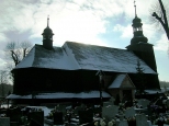 Drewniany odpustowy  kościół p.w. Trójcy Świętej z 1724 r.w Koszęcinie