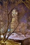 Wieża krzyżacka w Brodnicy nocą