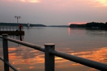 Szczecinek - jezioro Trzesiecko o zachodzie soca
