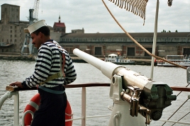 Meksykański żaglowiec Cuauhtemoc - armatka sygnalizacyjna