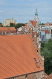 Widok z wiey zamkowej w Olsztynie