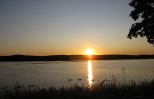 Zachód słońca nad Jeziorem  Charzykowskim