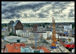 Widok z latarni morskiej na port. Koobrzeg.