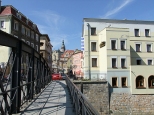 Kłodzka starówka - widok z mostu na Nysie Kłodzkiej.