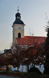 Barokowa wieża kościoła św. Klemensa w Ustroniu.