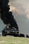 Bitwa nad Bzurą 2009 - trafiony niemiecki czołg