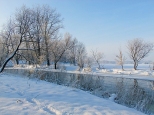 Rzeka Liwiec zim