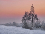 Zimowy zachód słońca w Olsztynie