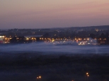 Jesienna mgła wieczorem. Lublin