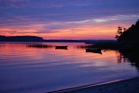 Wrześniowy zachód słońca nad Jeziorem Żarnowieckim